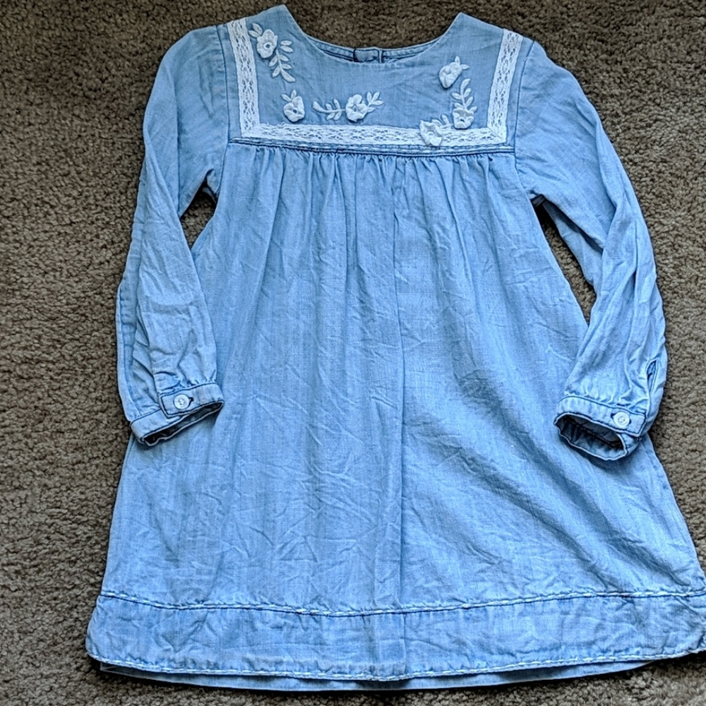 Next long sleeve denim dress 2-3 years